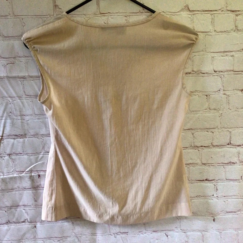 LOFT Sleeveless Sheer Blouse - Size XS Petite - Picture 4 of 7